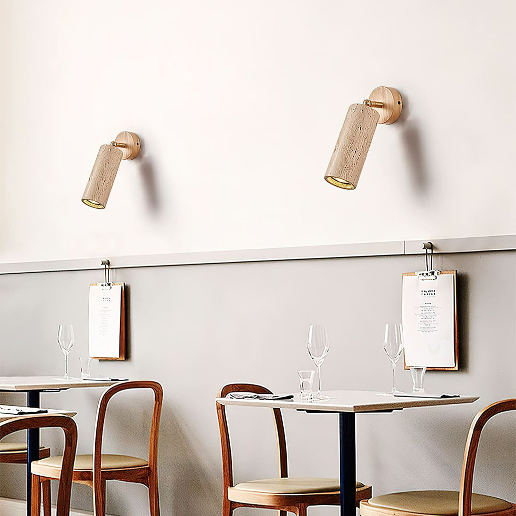 Modern Travertine Wall Light With Warm LED Glow — Ashbury Home & Living