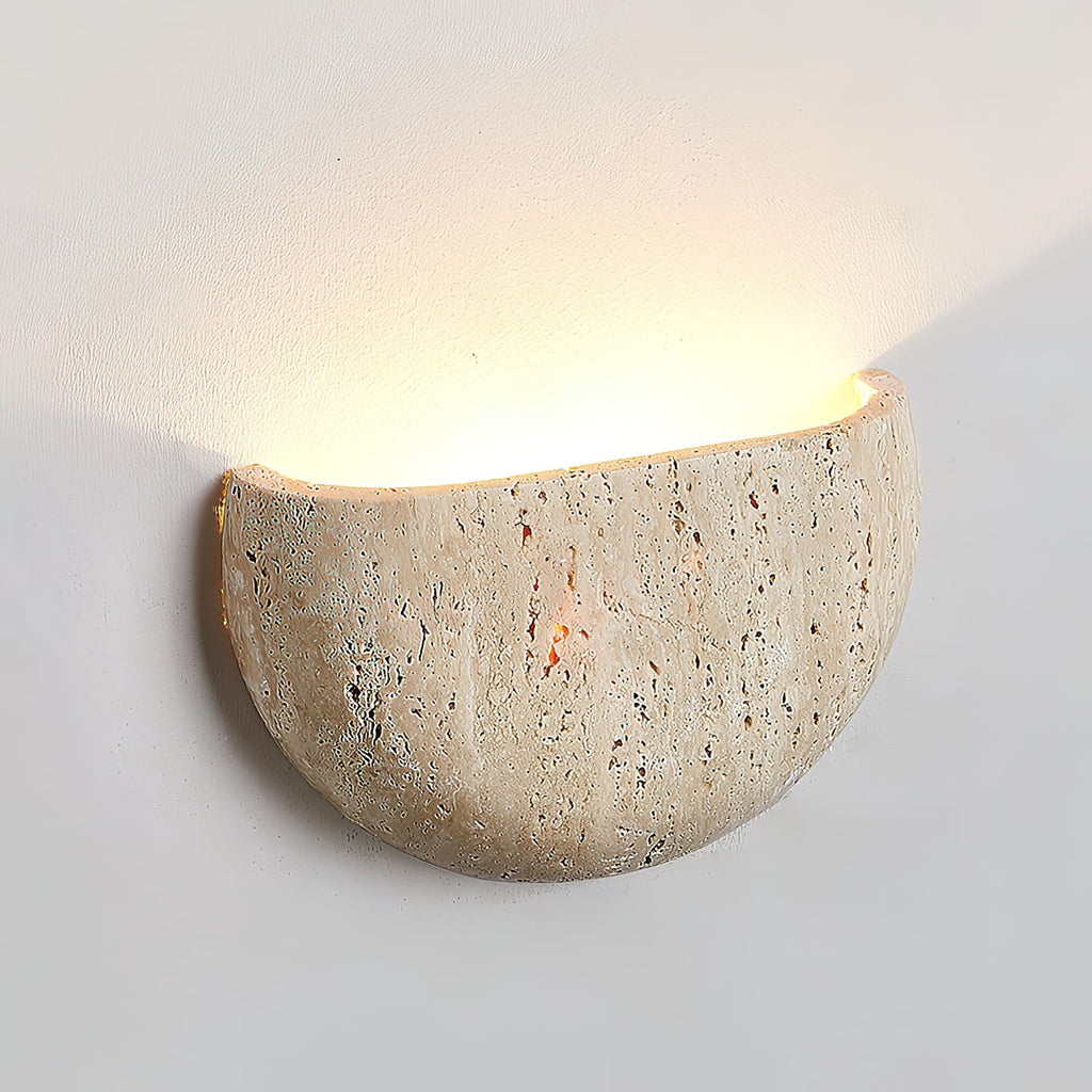 Modern Travertine Stone Wall Light for Living Room — Ashbury Home & Living