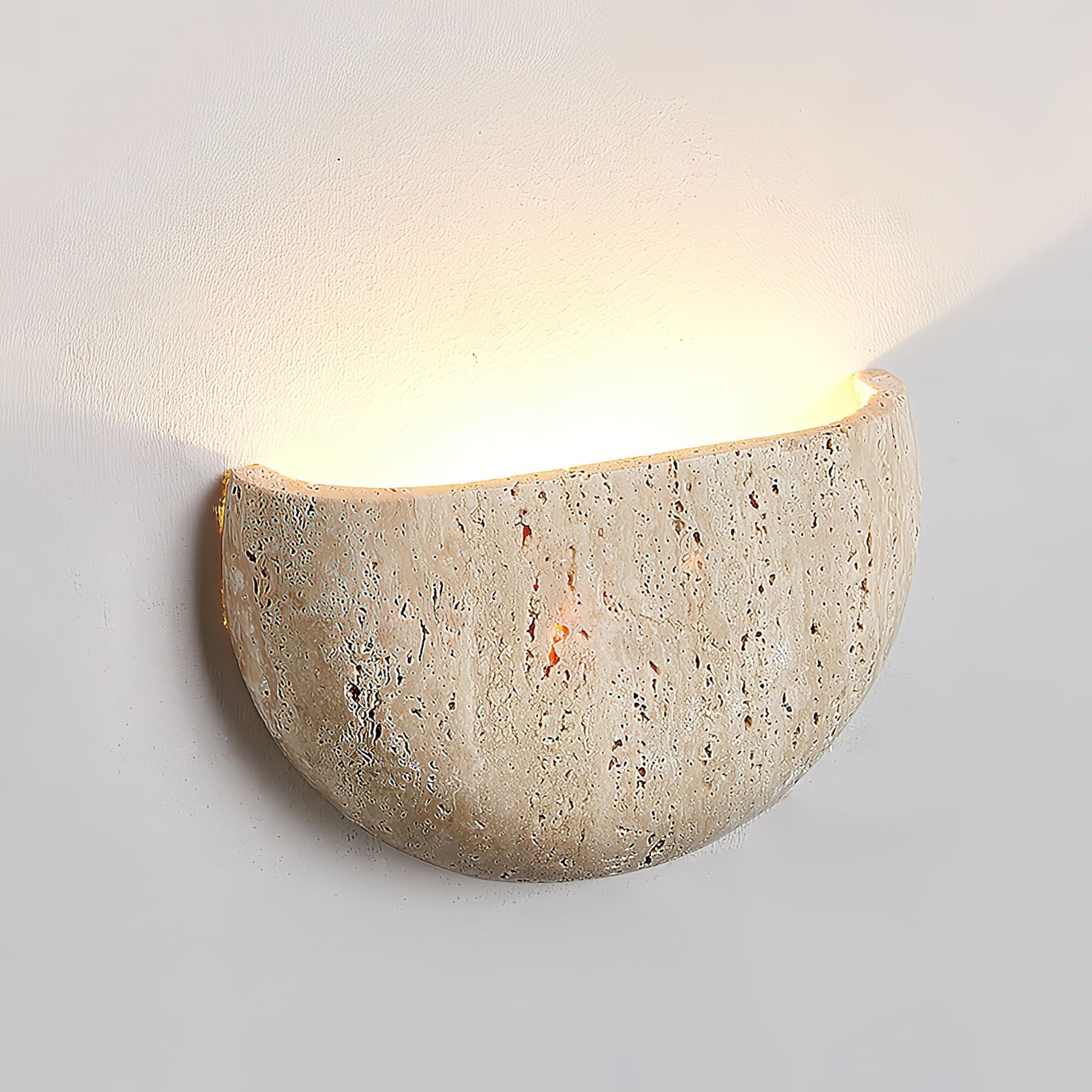 Modern Travertine Stone Wall Light for Living Room — Ashbury Home & Living