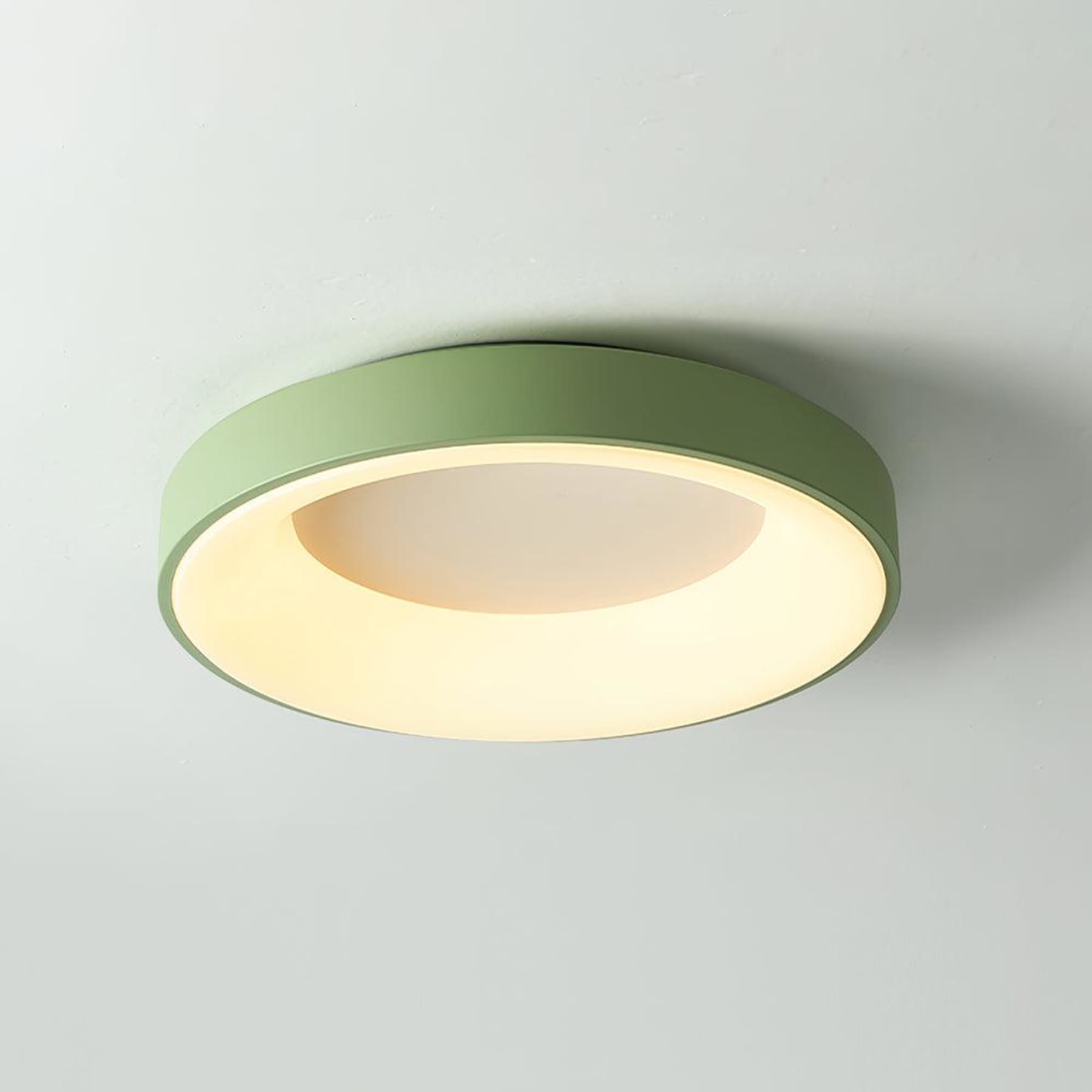 Modern Wrought Iron Flush Mount Ceiling Light With Tri-Colour LED Glow — Ashbury Home & Living