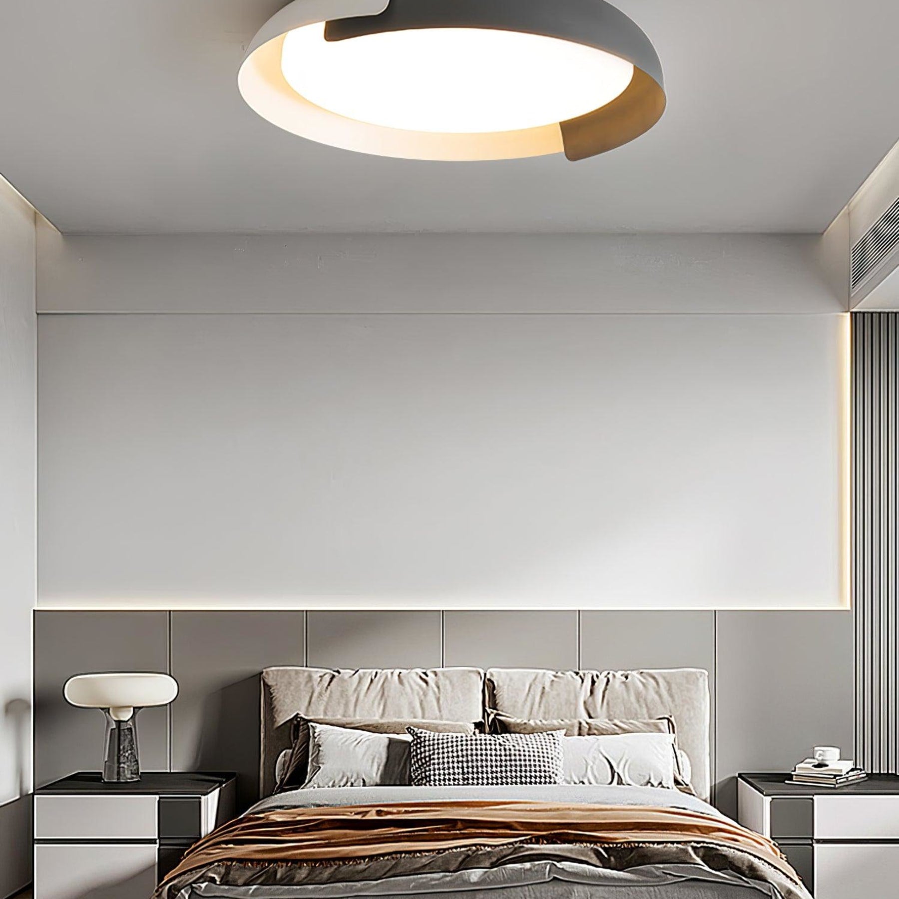 Modern Wood Flush Mount Ceiling Light for Living Room — Ashbury Home & Living