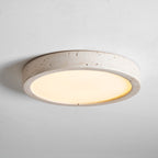 Modern Travertine Flush Mount Ceiling Light With Slim Profile — Ashbury Home & Living