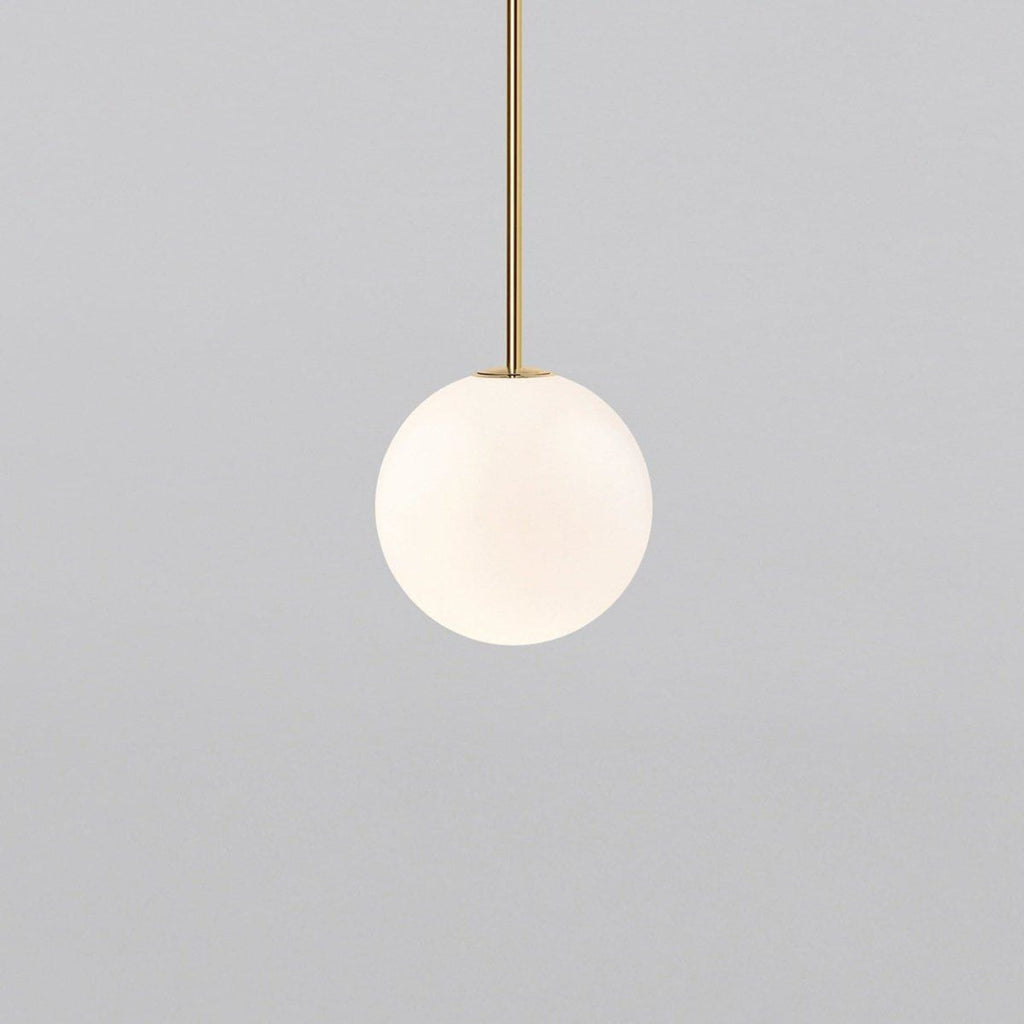Modern Glass Pendant Light With Integrated LED for Dining Room in Bronze — Ashbury Home & Living