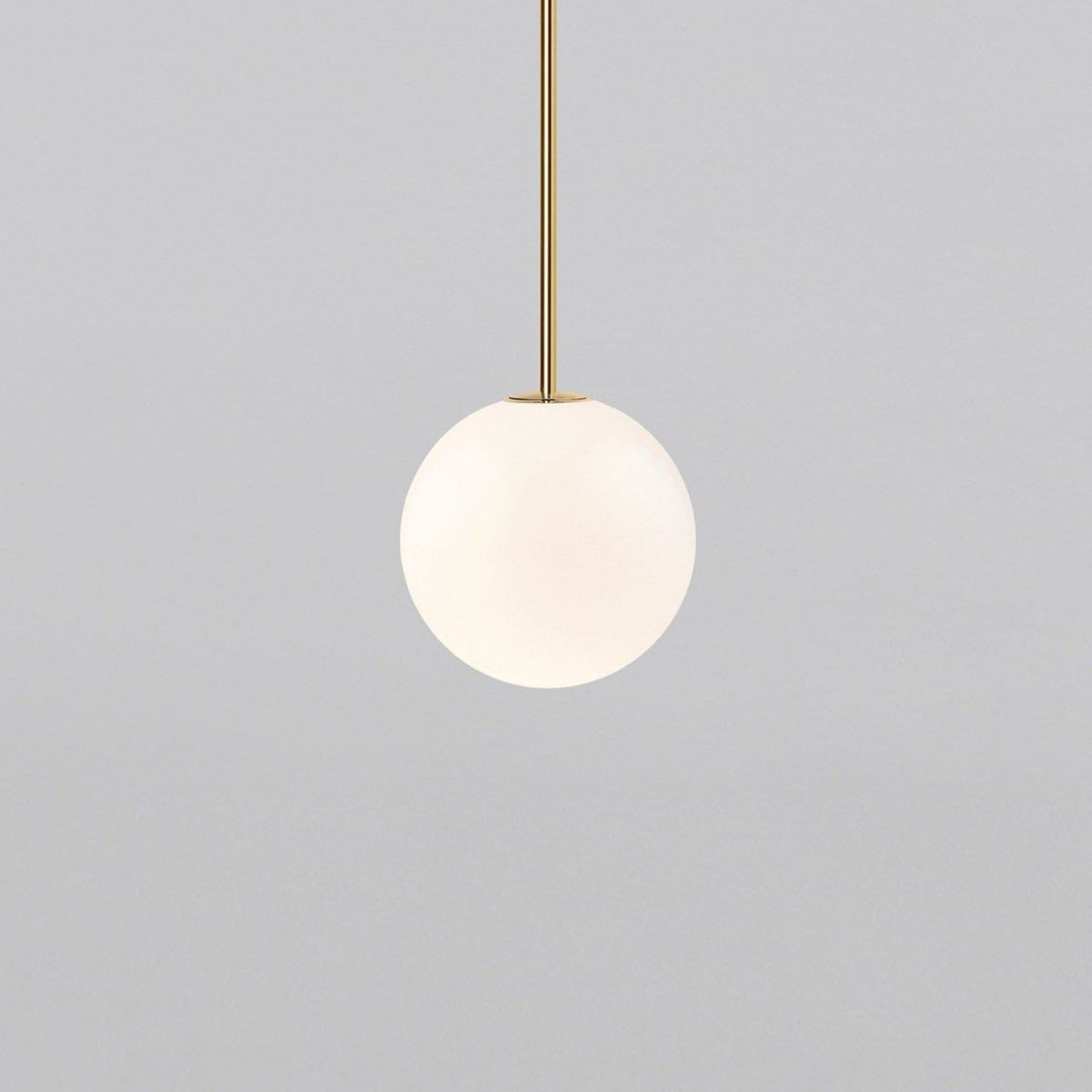 Modern Glass Pendant Light With Integrated LED for Dining Room in Bronze — Ashbury Home & Living