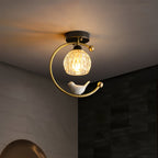 Contemporary Solid Brass Flush Mount Ceiling Light — Ashbury Home & Living