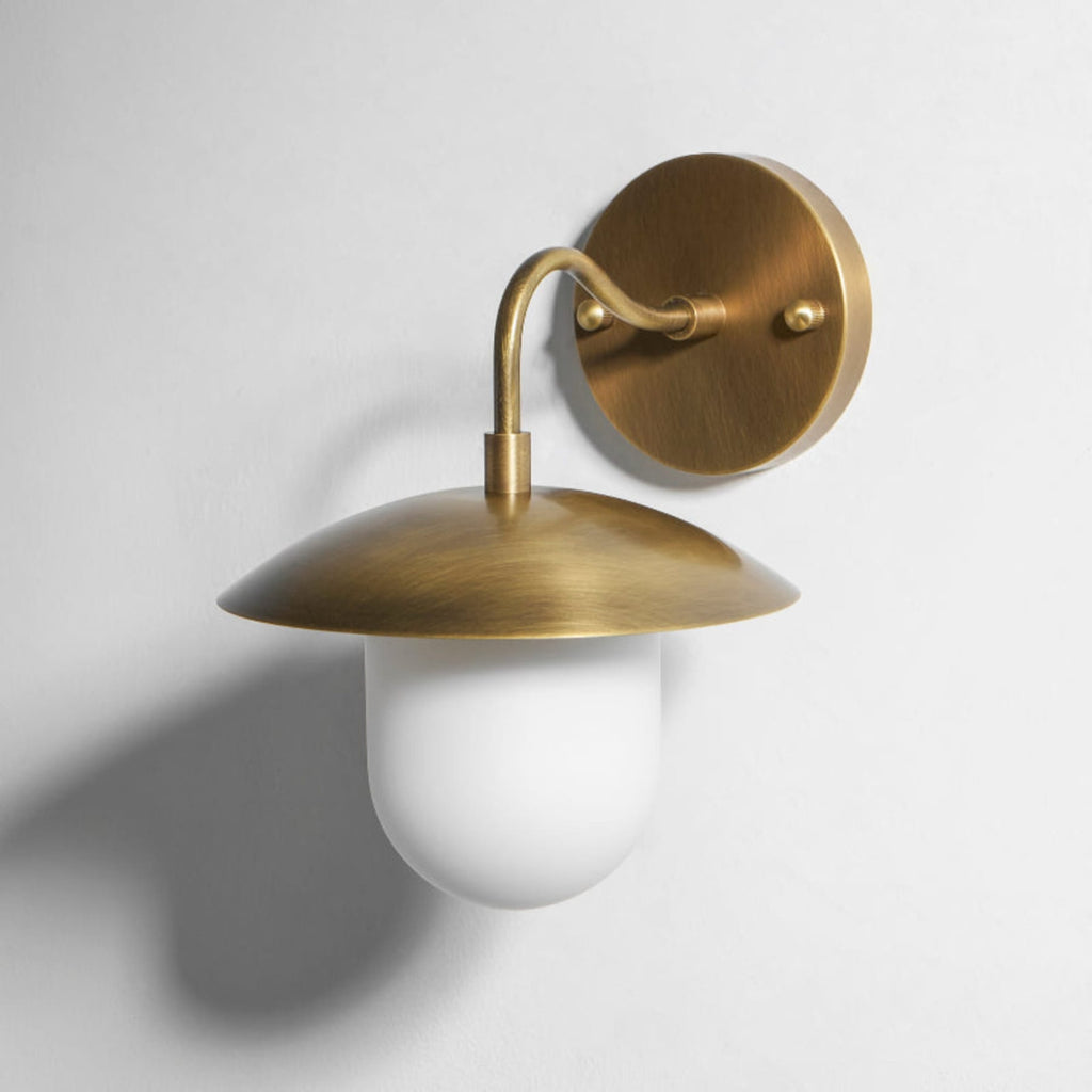 Contemporary Brass Wall Light for Living Room and Bedroom in 1 head L20.1 x W23.1 x H25.4 cm (L7.9" x W9.1" x H10") — Ashbury Home & Living