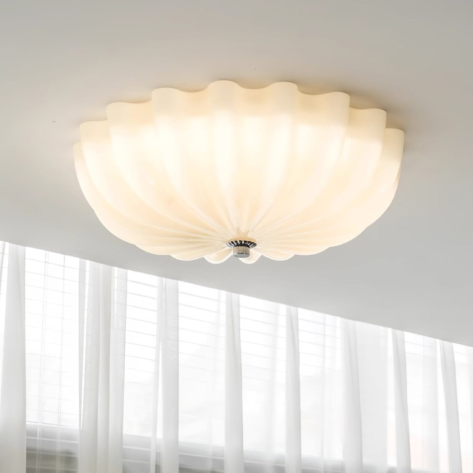 Vintage Glass Flush Mount Ceiling Light for Living Room — Ashbury Home & Living