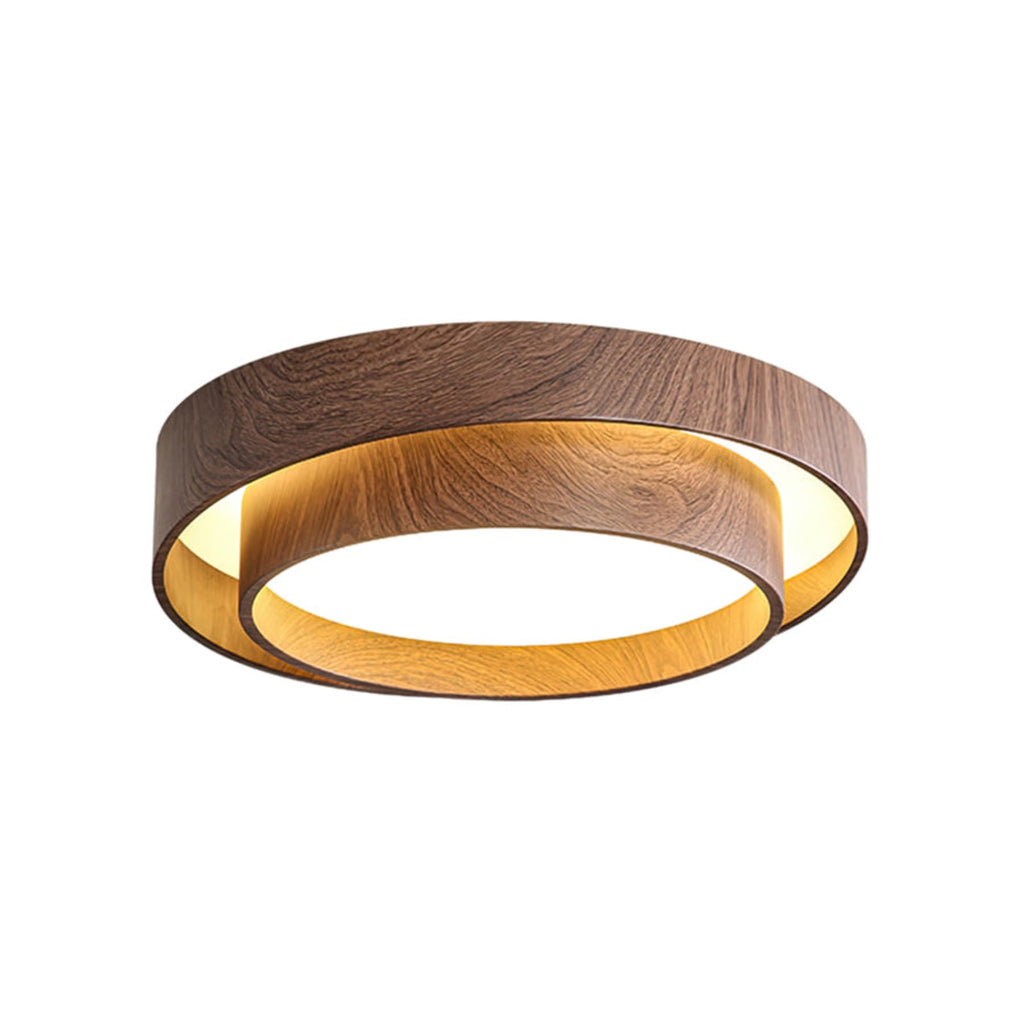 Scandinavian Wood Flush Mount Ceiling Light for Living Room in Dia 50cm x H 17cm / ∅ 19.7″ x H 6.7″ — Ashbury Home & Living