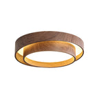 Scandinavian Wood Flush Mount Ceiling Light for Living Room in Dia 50cm x H 17cm / ∅ 19.7″ x H 6.7″ — Ashbury Home & Living