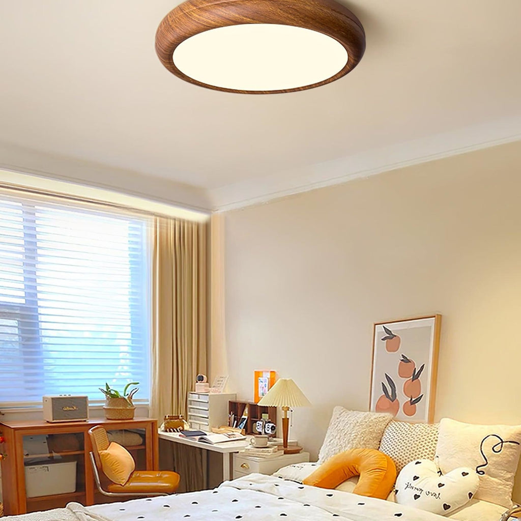 Scandinavian Wood Flush Mount Ceiling Light for Living Room — Ashbury Home & Living