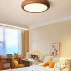 Scandinavian Wood Flush Mount Ceiling Light for Living Room — Ashbury Home & Living