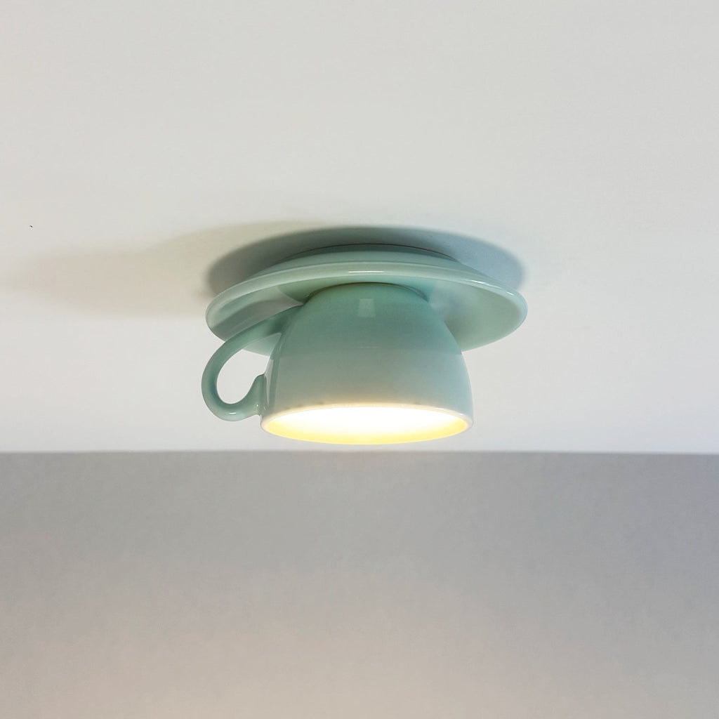 Modern Ceramic Semi-Flush Mount Ceiling Light — Ashbury Home & Living