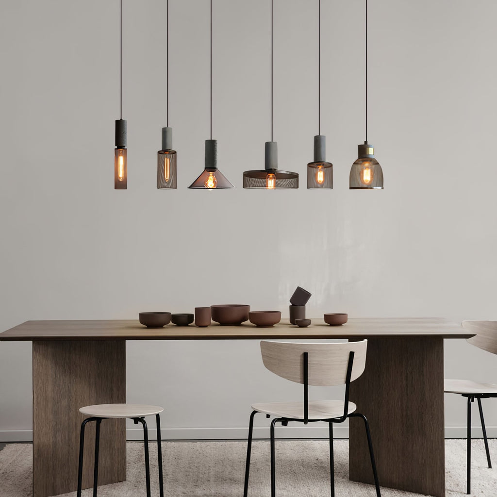 Industrial Concrete Pendant Light With Warm LED Glow — Ashbury Home & Living