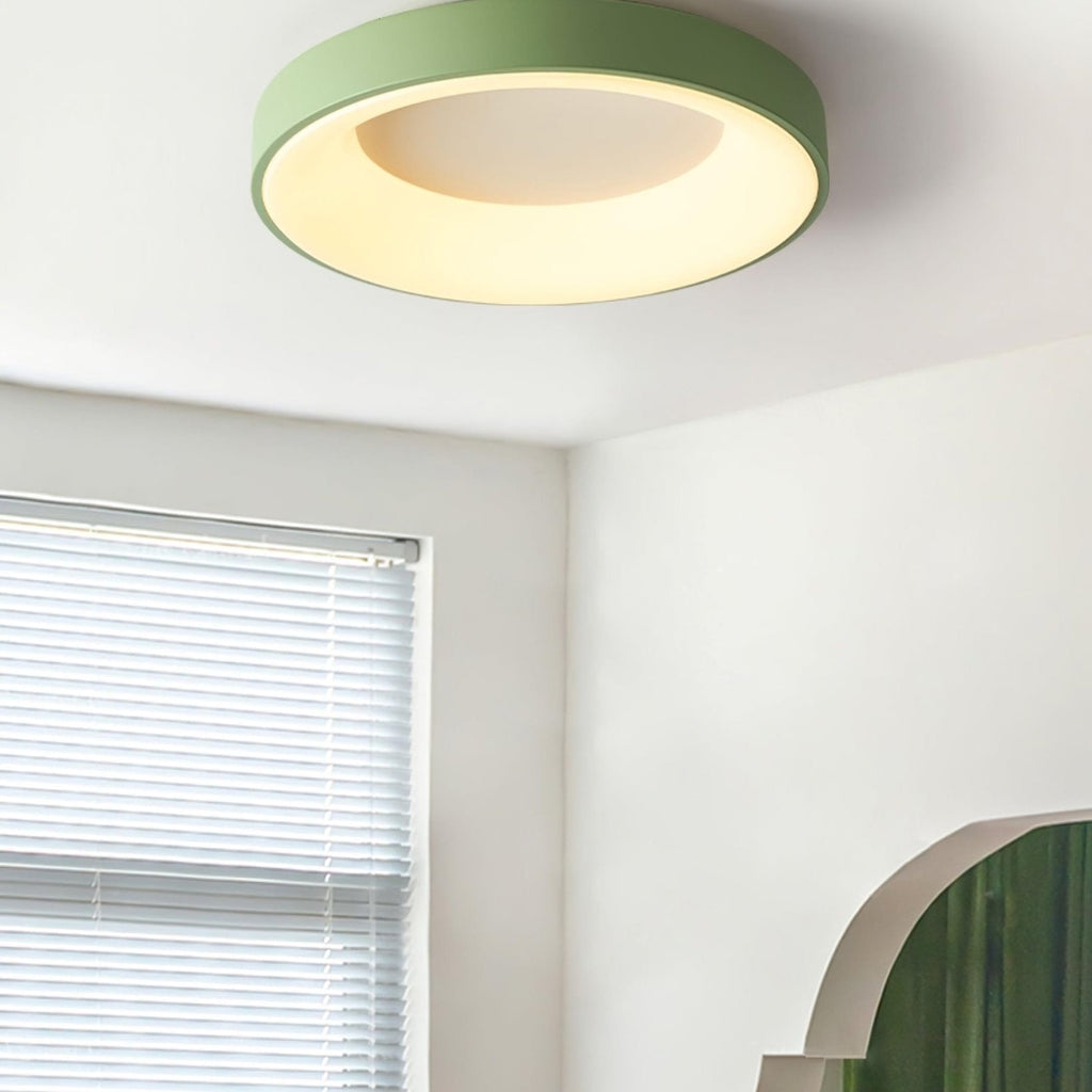 Modern Wrought Iron Flush Mount Ceiling Light With Tri-Colour LED Glow — Ashbury Home & Living