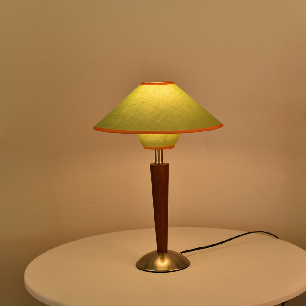 Modern Wood Table Lamp With Fabric Shade for Living Room — Ashbury Home & Living