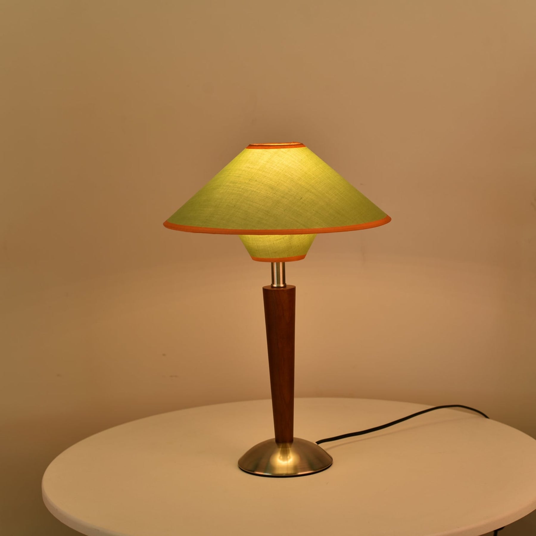 Modern Wood Table Lamp With Fabric Shade for Living Room — Ashbury Home & Living