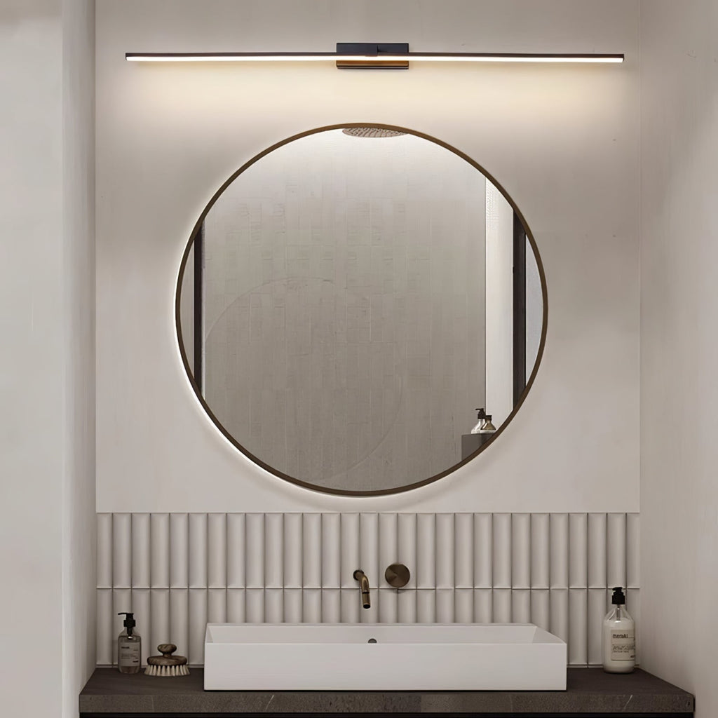 Modern Iron Linear Wall Light With Integrated LED for Hallway — Ashbury Home & Living