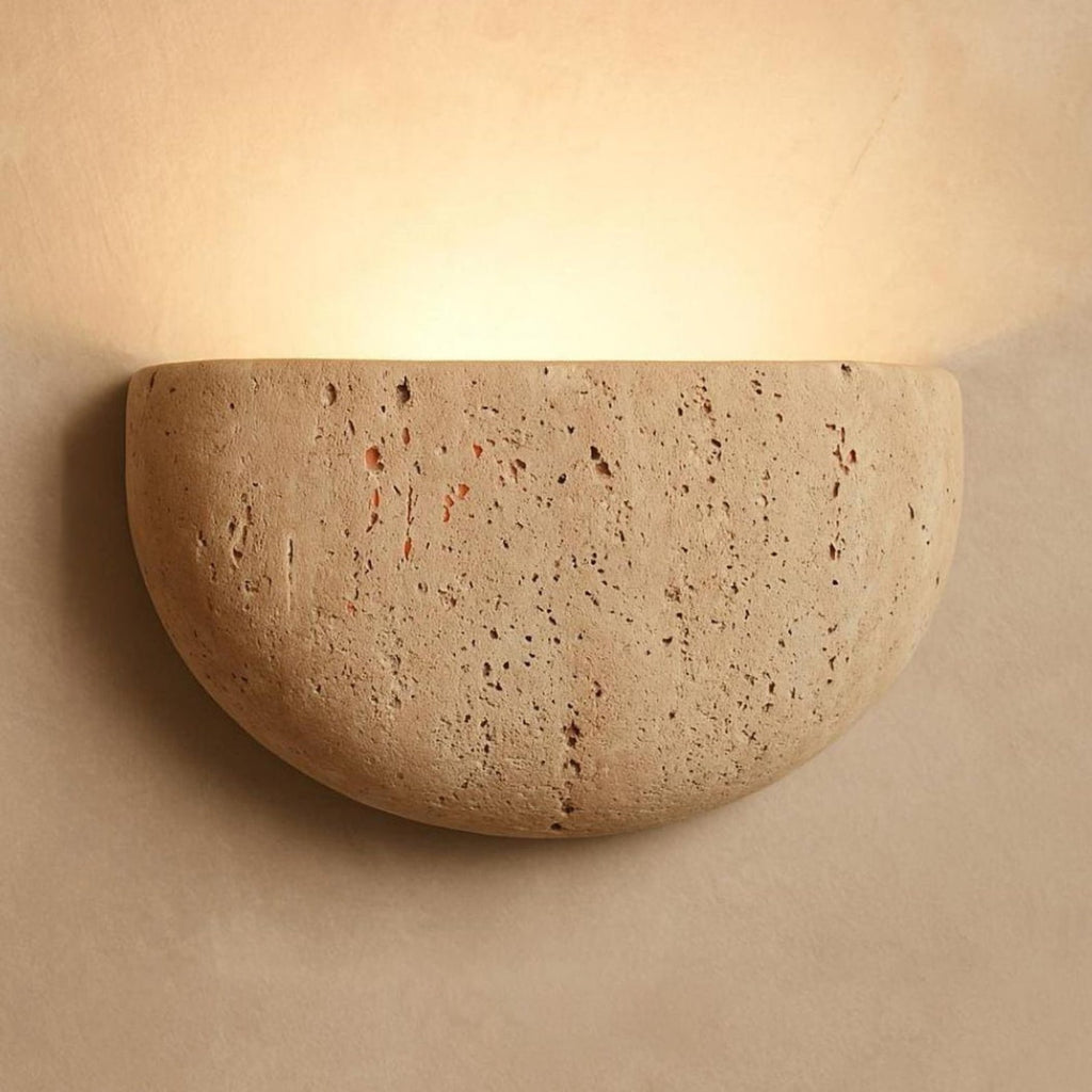 Modern Travertine Stone Wall Light for Living Room — Ashbury Home & Living