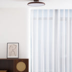 Scandinavian Wood-Effect Flush Mount Ceiling Light With Tri-Colour Glow — Ashbury Home & Living