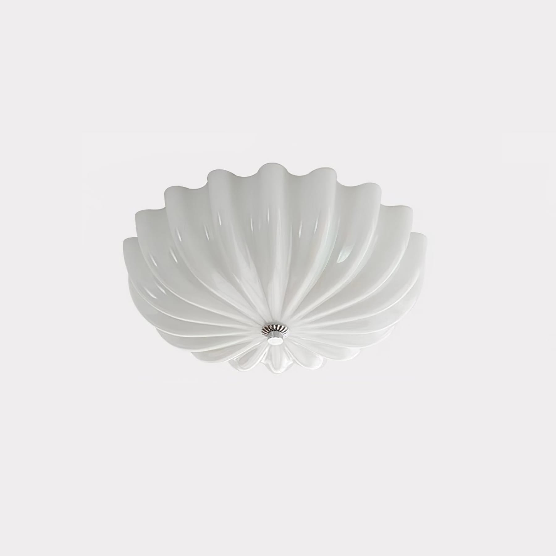 Vintage Glass Flush Mount Ceiling Light for Living Room in White — Ashbury Home & Living
