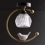 Contemporary Solid Brass Flush Mount Ceiling Light — Ashbury Home & Living