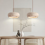 Modern Travertine Stone Pendant Light With Dimmable Remote Control — Ashbury Home & Living