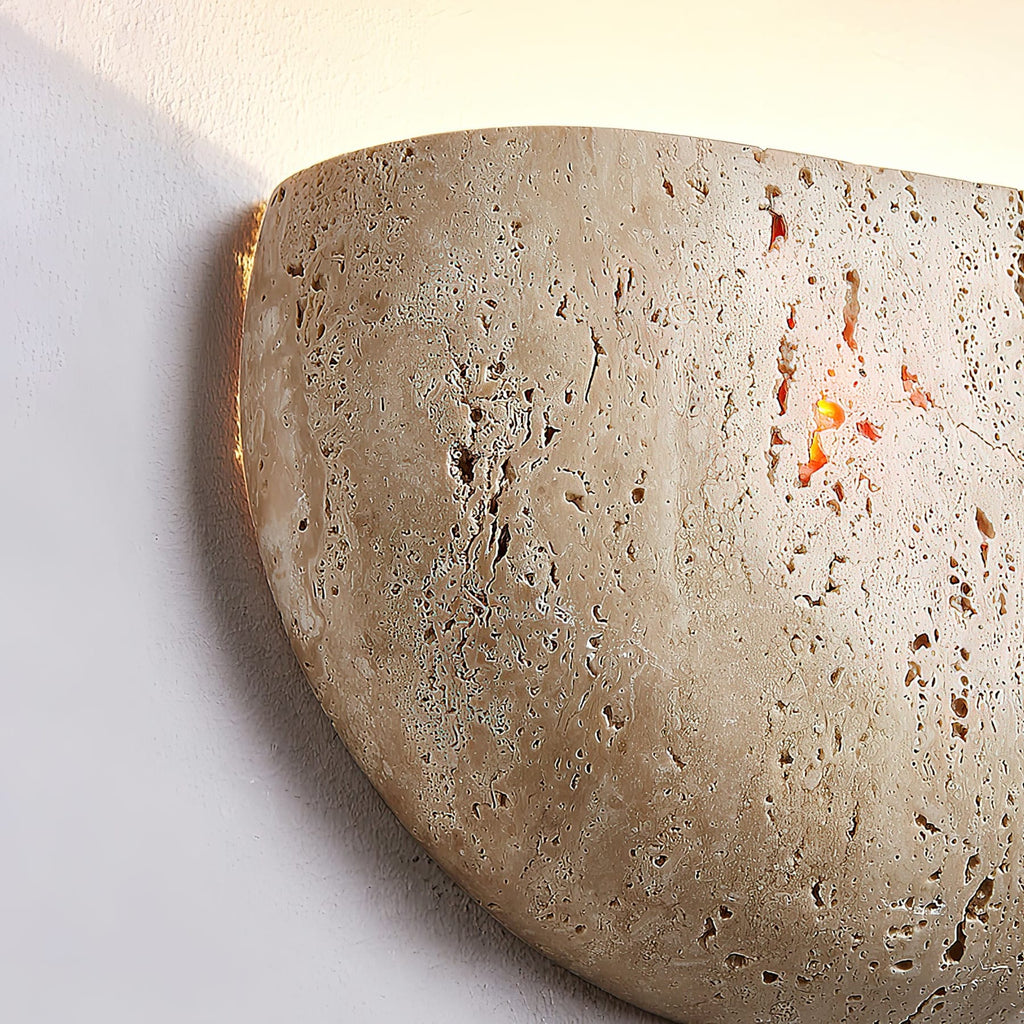 Modern Travertine Stone Wall Light for Living Room — Ashbury Home & Living