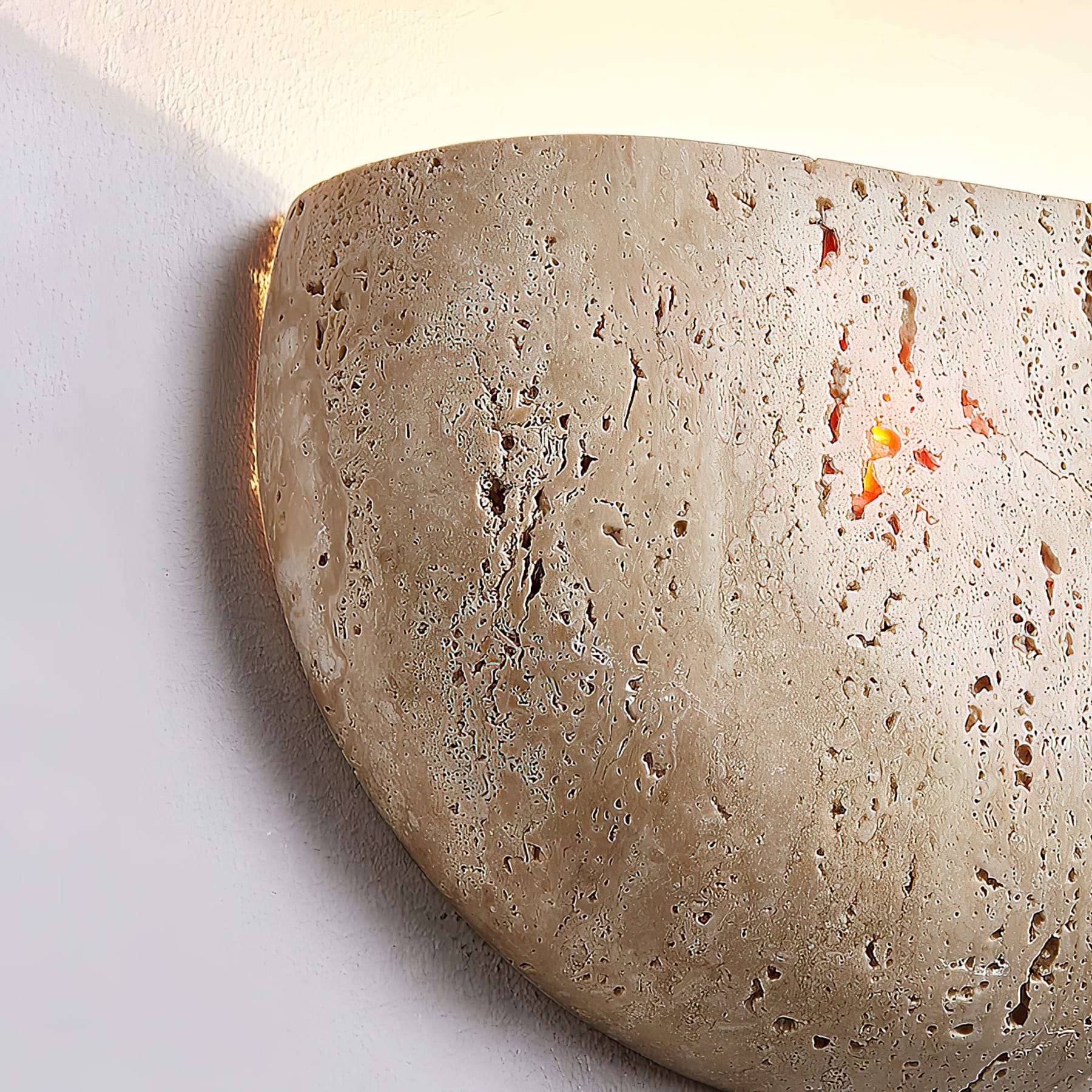 Modern Travertine Stone Wall Light for Living Room — Ashbury Home & Living
