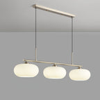 Modern Glass Pendant Light With Tri-Colour LED Glow in Nickel — Ashbury Home & Living