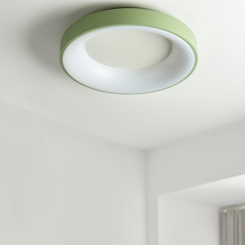 Modern Wrought Iron Flush Mount Ceiling Light With Tri-Colour LED Glow — Ashbury Home & Living