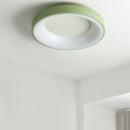 Modern Wrought Iron Flush Mount Ceiling Light With Tri-Colour LED Glow — Ashbury Home & Living