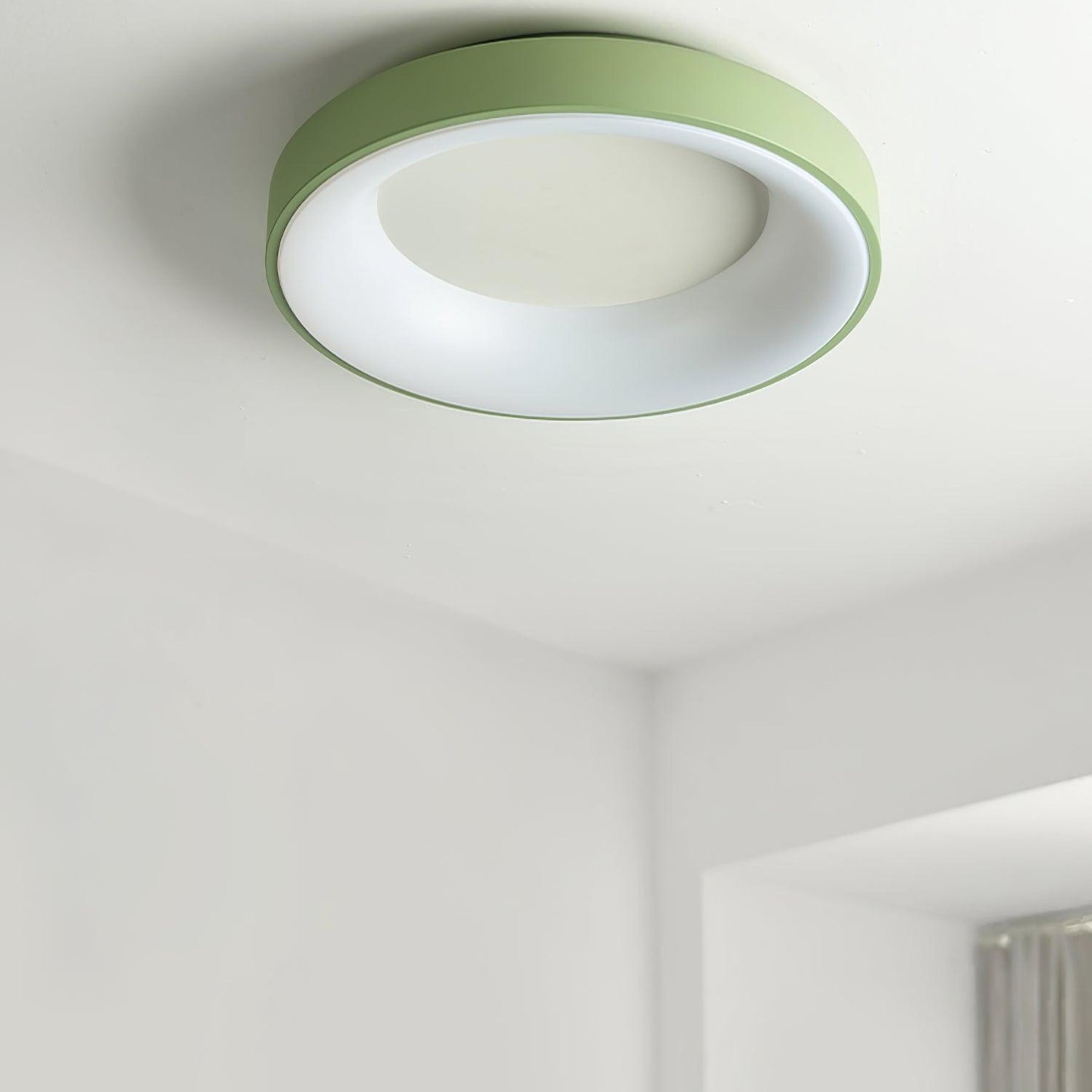 Modern Wrought Iron Flush Mount Ceiling Light With Tri-Colour LED Glow — Ashbury Home & Living