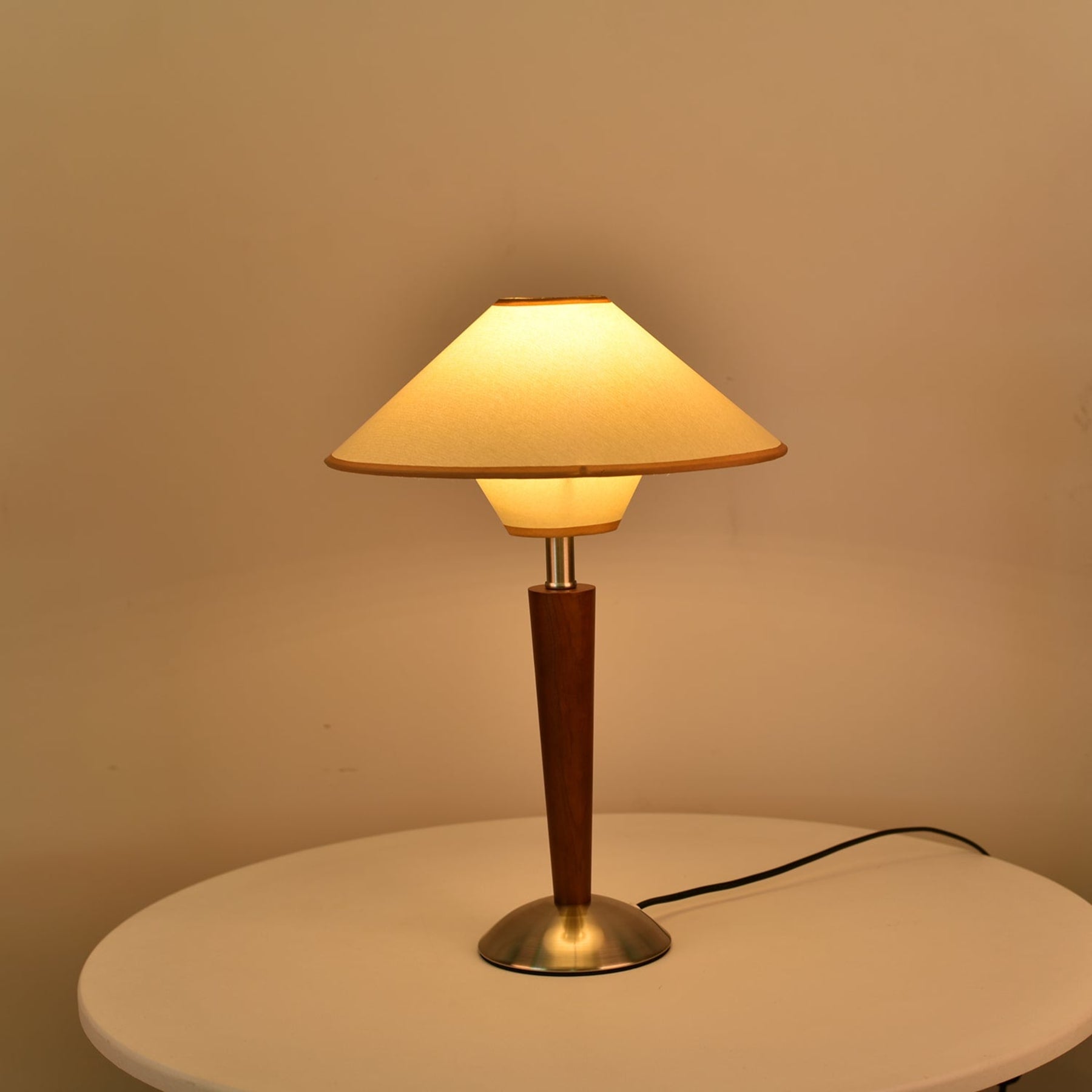 Modern Wood Table Lamp With Fabric Shade for Living Room — Ashbury Home & Living