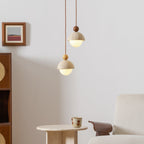 Contemporary Travertine Stone Pendant Light With Dimmable Glow — Ashbury Home & Living