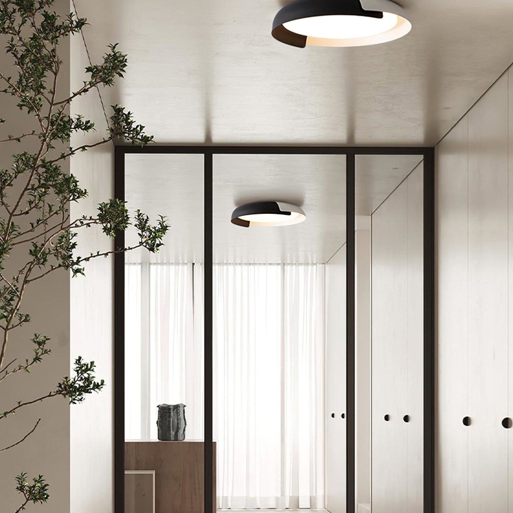 Modern Wood Flush Mount Ceiling Light for Living Room — Ashbury Home & Living