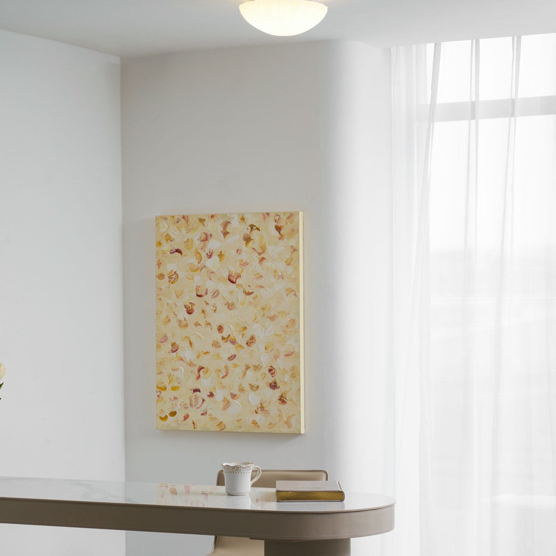 Modern Glass Flush Mount Ceiling Light — Ashbury Home & Living