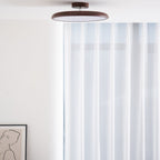 Scandinavian Wood-Effect Flush Mount Ceiling Light With Tri-Colour Glow — Ashbury Home & Living