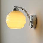 Contemporary Wrought Iron and Glass Wall Light With Warm LED Glow — Ashbury Home & Living