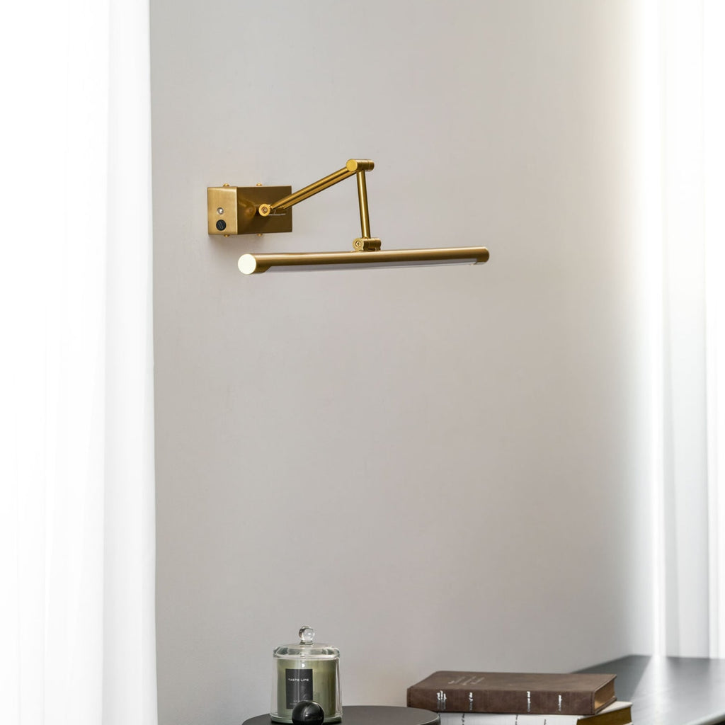 Contemporary Wrought Iron Wall Light With USB Power for Living Room — Ashbury Home & Living