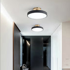 Modern Circular LED Flush Mount Ceiling Light With Iron Frame