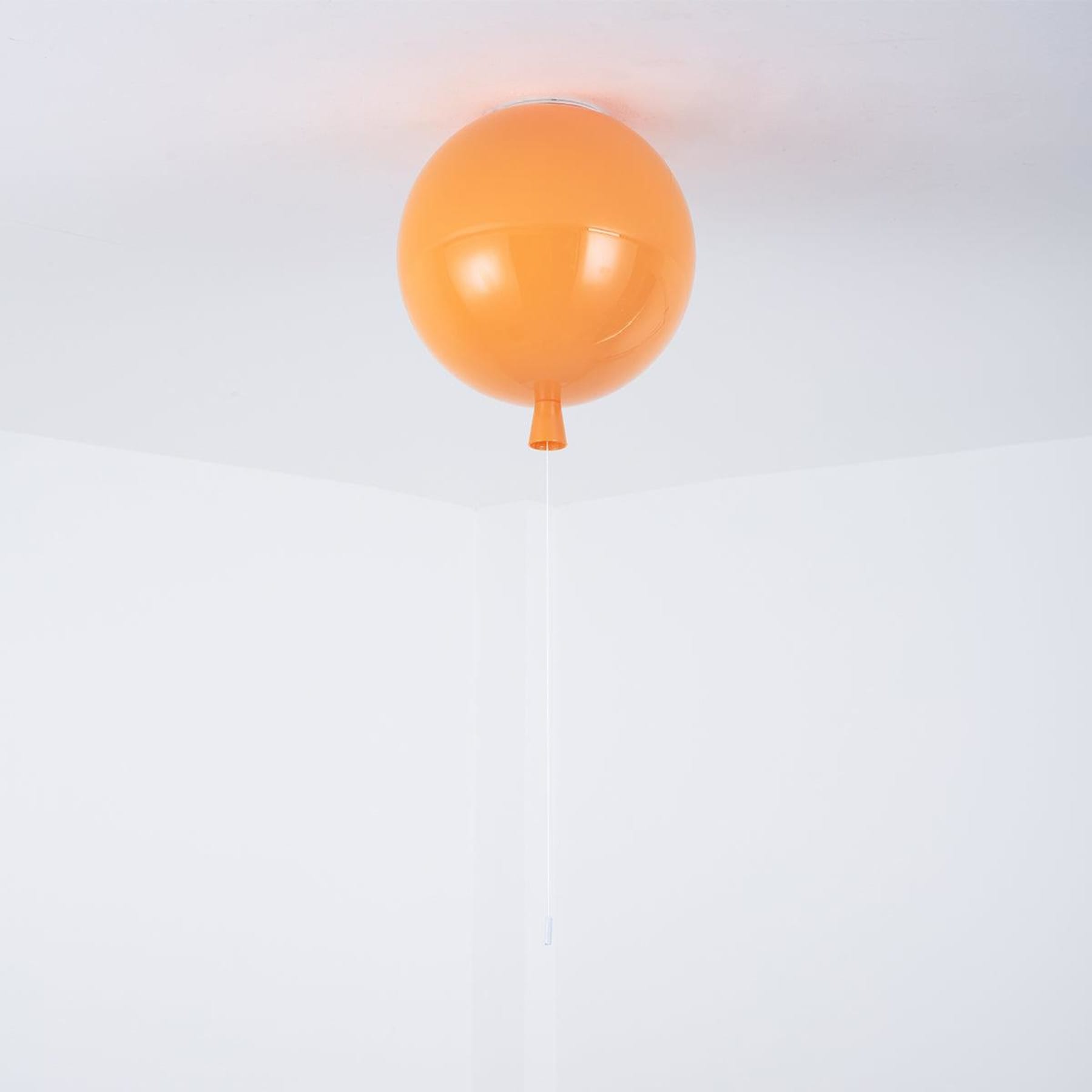 Modern Flush Mount Ceiling Light for Living Room and Bedroom in Orange — Ashbury Home & Living