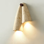 Modern Travertine Wall Light With Warm LED Glow — Ashbury Home & Living
