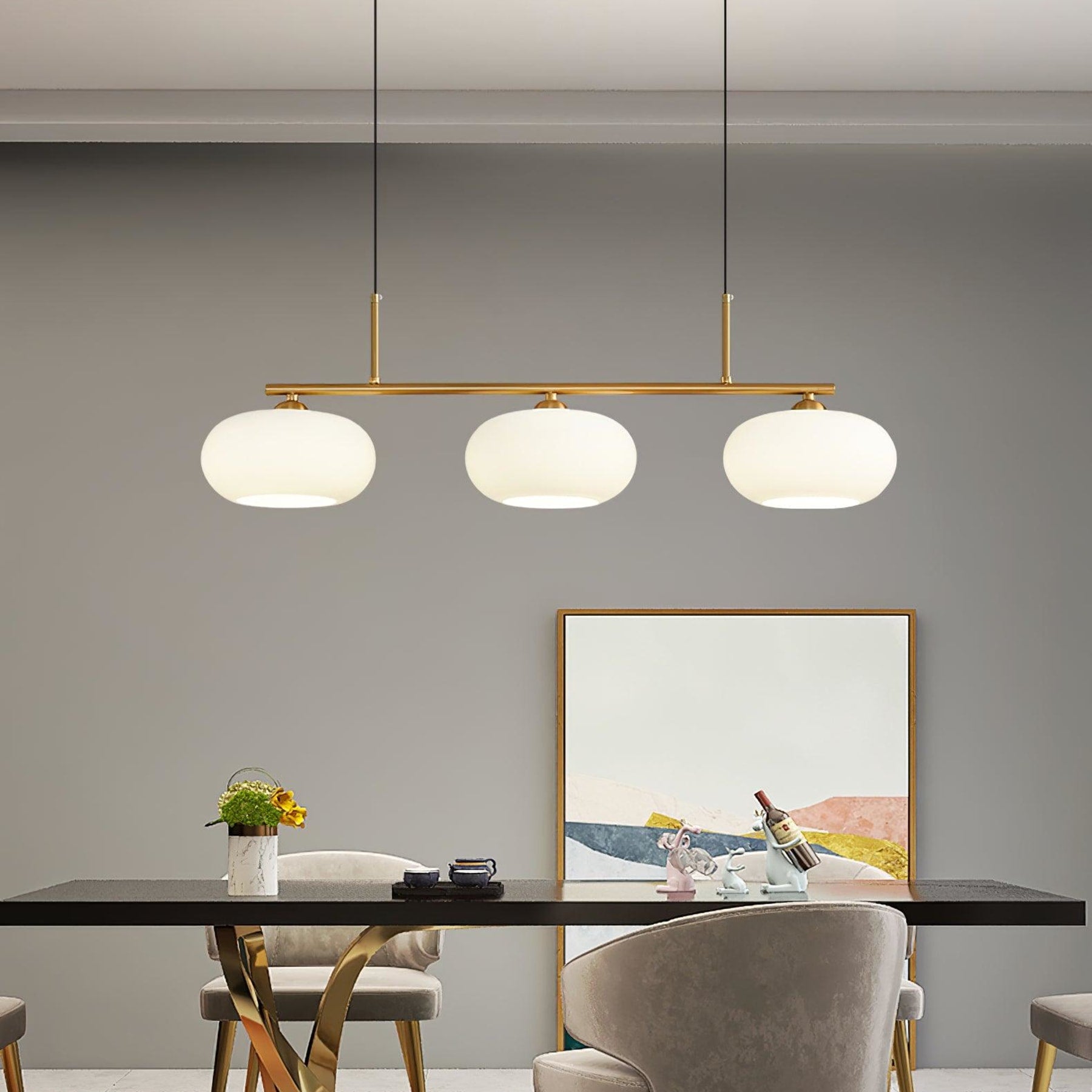 Modern Glass Pendant Light With Tri-Colour LED Glow — Ashbury Home & Living