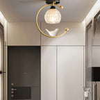 Contemporary Solid Brass Flush Mount Ceiling Light — Ashbury Home & Living