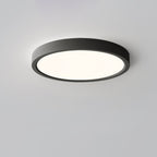 Minimalist Iron Flush Mount Ceiling Light With Slim Low-Profile Design in Black — Ashbury Home & Living