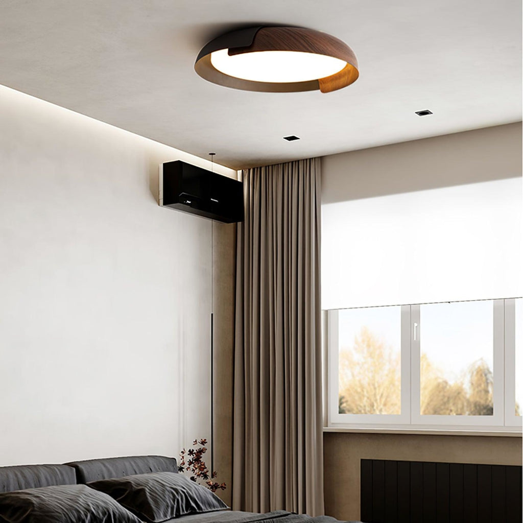 Modern Wood Flush Mount Ceiling Light for Living Room — Ashbury Home & Living