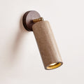 Modern Travertine Wall Light With Warm LED Glow in Walnut & Beige — Ashbury Home & Living