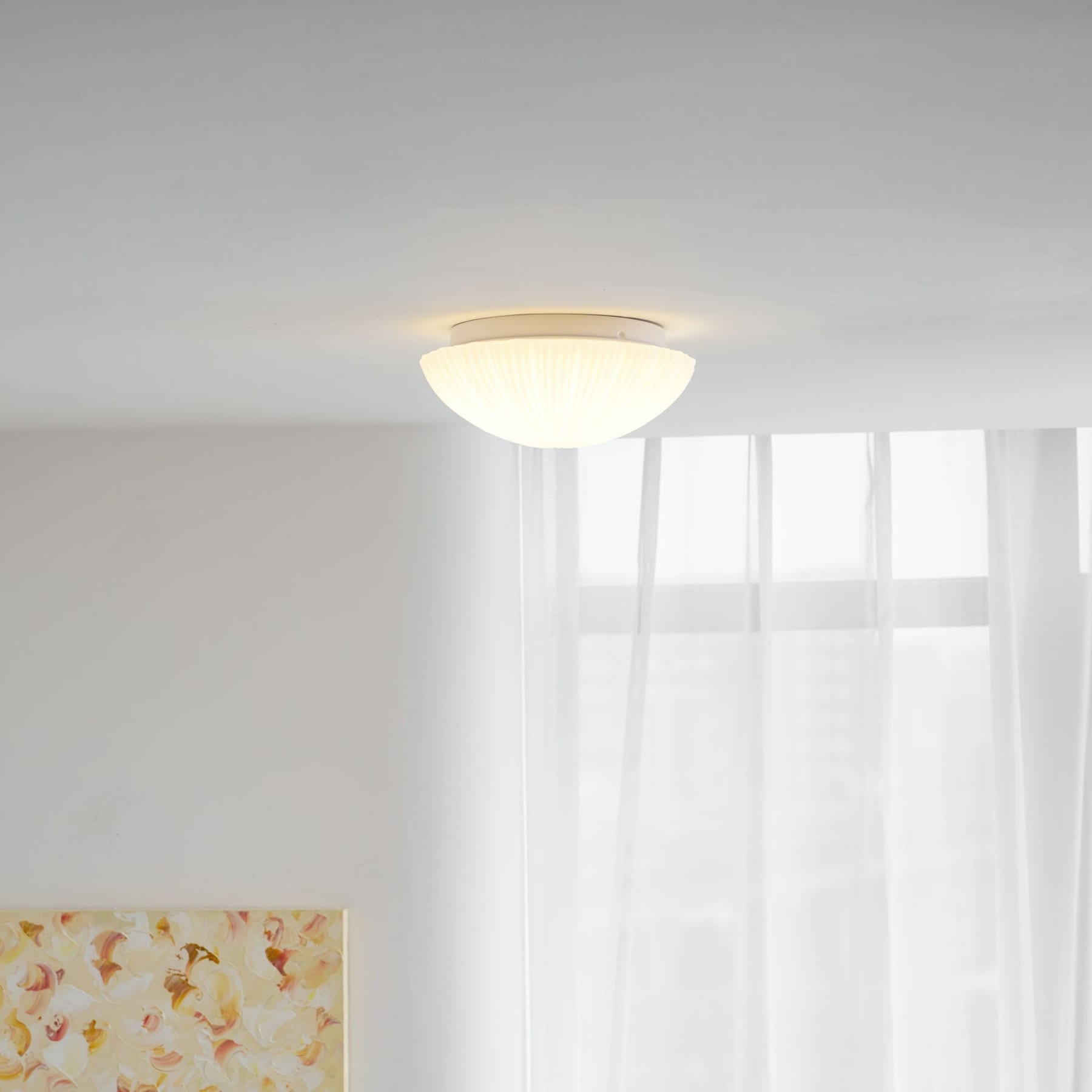 Modern Glass Flush Mount Ceiling Light — Ashbury Home & Living