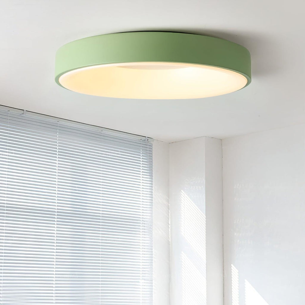 Modern Wrought Iron Flush Mount Ceiling Light With Tri-Colour LED Glow — Ashbury Home & Living