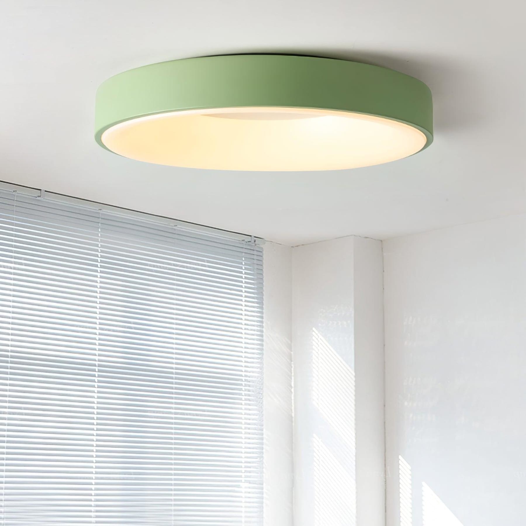 Modern Wrought Iron Flush Mount Ceiling Light With Tri-Colour LED Glow — Ashbury Home & Living